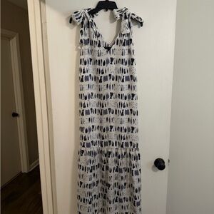 Banana Republic Blue and White Maxi Dress